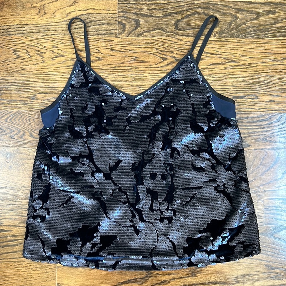 Fabrik Black Sequin Camisole Size Medium